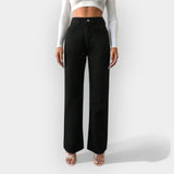 Kõrge vöökohaga tekstid laiade jalgadega