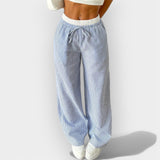 Laiad triibulised püksid