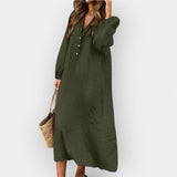 Vestido elegante de linho