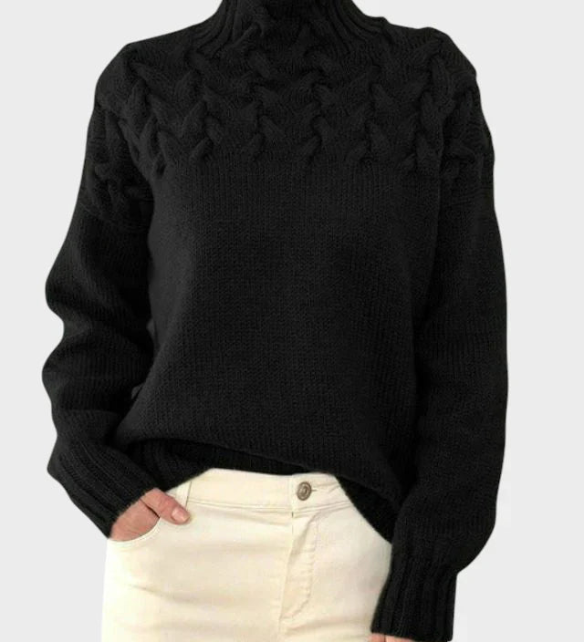 Anja - Naiste villane kõrge kaelusega sviiter