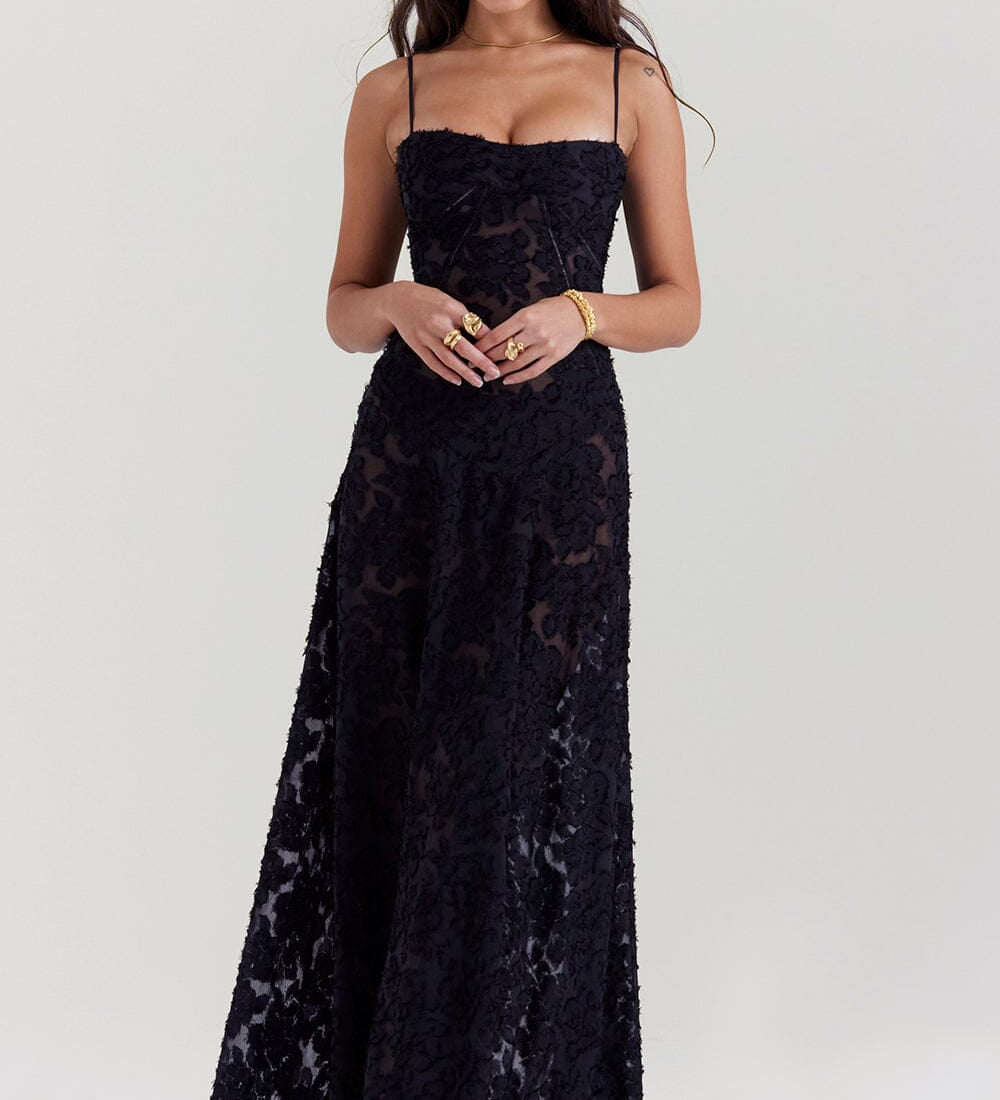 Serena - Vestido comprido elegante para casamentos e eventos.