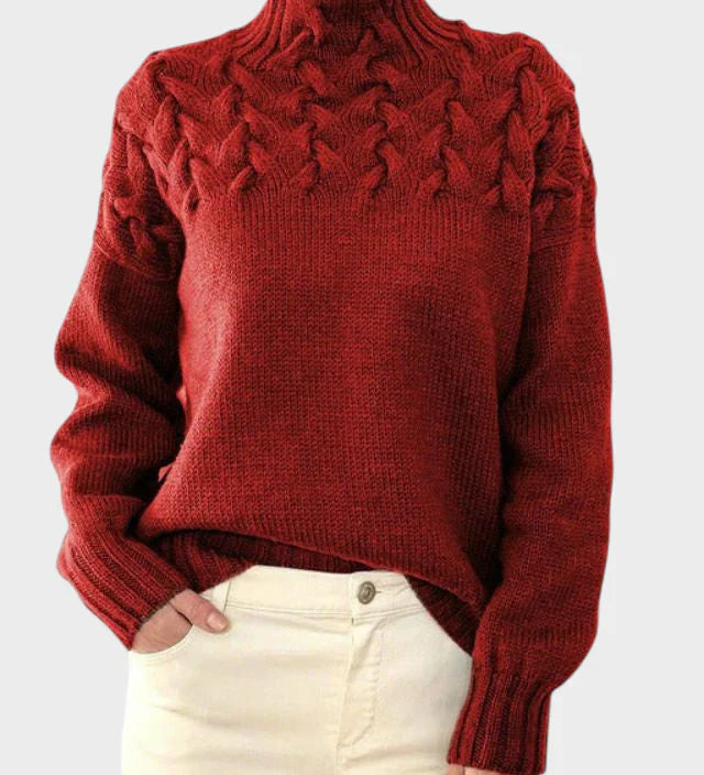 Anja - Naiste villane kõrge kaelusega sviiter