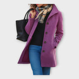 Elegantne villane mantel nööpidega