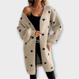 Julia-Südamemustriga kardigan