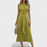 Emilia - Vestido maxi elegante sem mangas com decote redondo