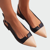 Terava nina ja kahevärviliste detailidega baleriinid