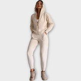 Kootud komplekt kapuutsi ja kardiganiga