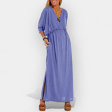 Vestido comprido em estilo retro