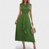 Emilia - Vestido maxi elegante sem mangas com decote redondo