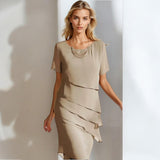 Vestido elegante em chiffon