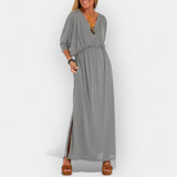 Vestido comprido em estilo retro