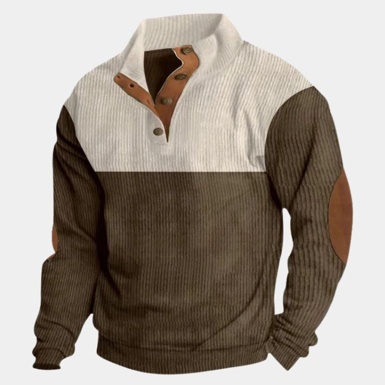 DUMONT LYON | KÕRGE KAELUSEGA KORDUROOST PULLOVER MEESTELE