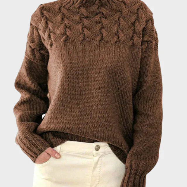 Anja - Naiste villane kõrge kaelusega sviiter