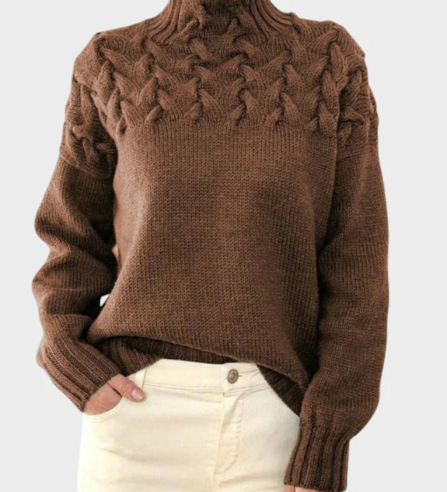 Anja - Naiste villane kõrge kaelusega sviiter