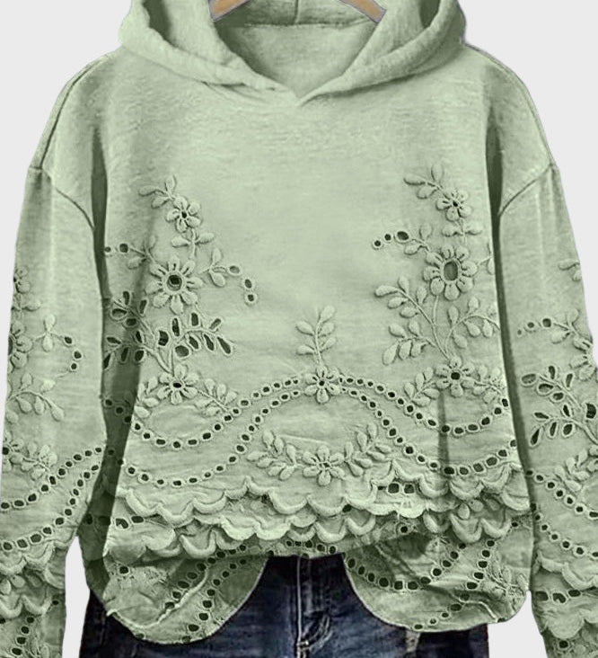 Niiduroheline pitsist kapuutsiga dressipluus