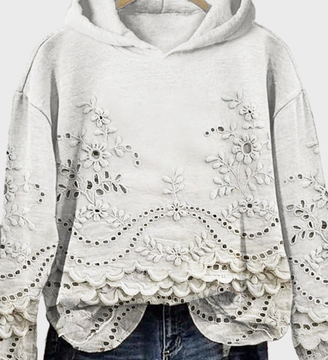 Niiduroheline pitsist kapuutsiga dressipluus