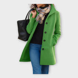 Elegantne villane mantel nööpidega