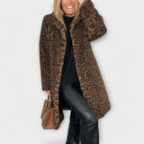 Jessica - Leopardimustriga Mantel