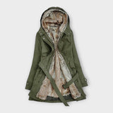 Casaco de lã Mikash com forro floral