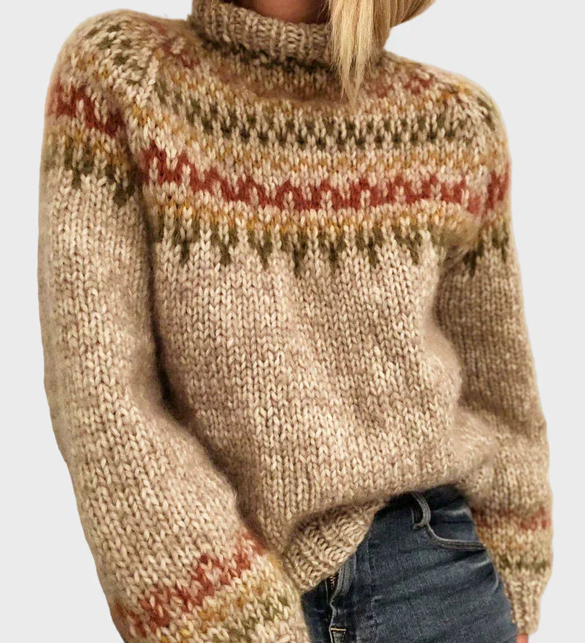 Kootud kõrge kaelusega kampsun