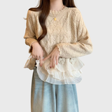 Elina – Elegantne pitsdetailidega kampsun