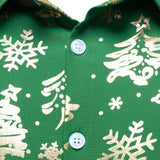 Meeste Kuld Jõulupüha Regulaarne Istuv Roheline Pikkade Varrukatega Särk