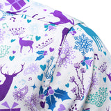 Meeste Jõuluvana Põhjapõdra Festiivne Prinditud Jõulupüha Valge Pikad Varrukad Särk