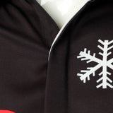 Meeste Jõuluvana Nupp-Up Must Lõbus Pikkade Varrukatega Särk