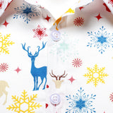 Meeste Jõuluteemaline Festiivne Põhjapõder Lumekristall Valge Pikakä sleeves Särk