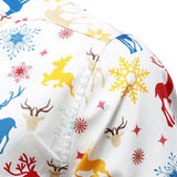 Meeste Jõuluteemaline Festiivne Põhjapõder Lumekristall Valge Pikakä sleeves Särk