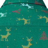 Meeste Jõulupuu Põder Prindiga Hingav Roheline Pikakä sleeves Särk