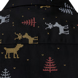 Meeste Jõulupuu Põder Prindiga Hingav Must Pikakä sleeves Särk