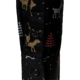 Meeste Jõulupuu Põder Prindiga Hingav Must Pikakä sleeves Särk