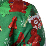 Meeste naljakas jõuluteemaline puhkusepidu pikkade varrukatega särk