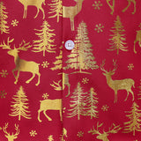 Meeste Kuldne Jõuluvana Põhjapõdra Festiivne Prindi Punane Pikakäised Särk