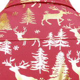 Meeste Kuldne Jõuluvana Põhjapõdra Festiivne Prindi Punane Pikakäised Särk