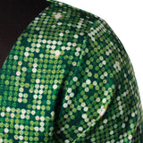 Meeste Jõulupuu Naljakas Riietus Jõuluteemaline Topp Puhkus Roheline Nööbiga Pikad Varrukad Särk