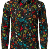 Meeste Naljakas Jõulupõder Lumehelves Pikakäised Särk