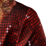 Meeste jõuluteemaline lõbus riietus, puhkuse nööp-püksi pikkade varrukatega särk