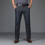 Meeste Klassikalise Lõike Elastne Denim Püksid