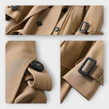 Klassikaline pikk trenšmantel vööga