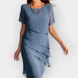 Vestido elegante em chiffon