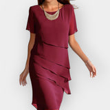 Vestido elegante em chiffon