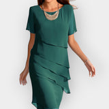 Vestido elegante em chiffon