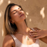 presilha de corrente dourada 