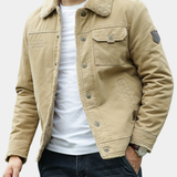 Meeste Sherpa voodriga puuvillane jakk