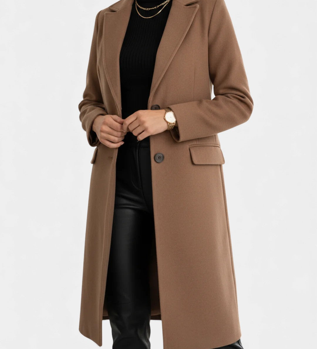 Liis - Elegantne Pikk Mantel