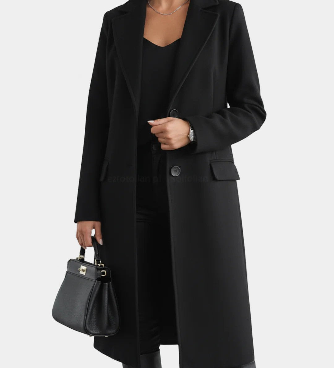 Liis - Elegantne Pikk Mantel