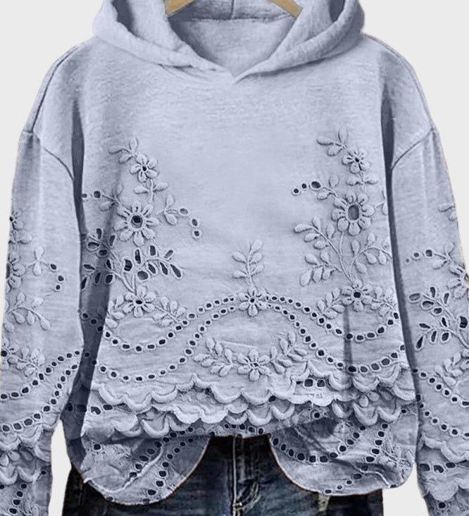 Niiduroheline pitsist kapuutsiga dressipluus