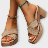 Camila - Paksud kontsad risttugedega